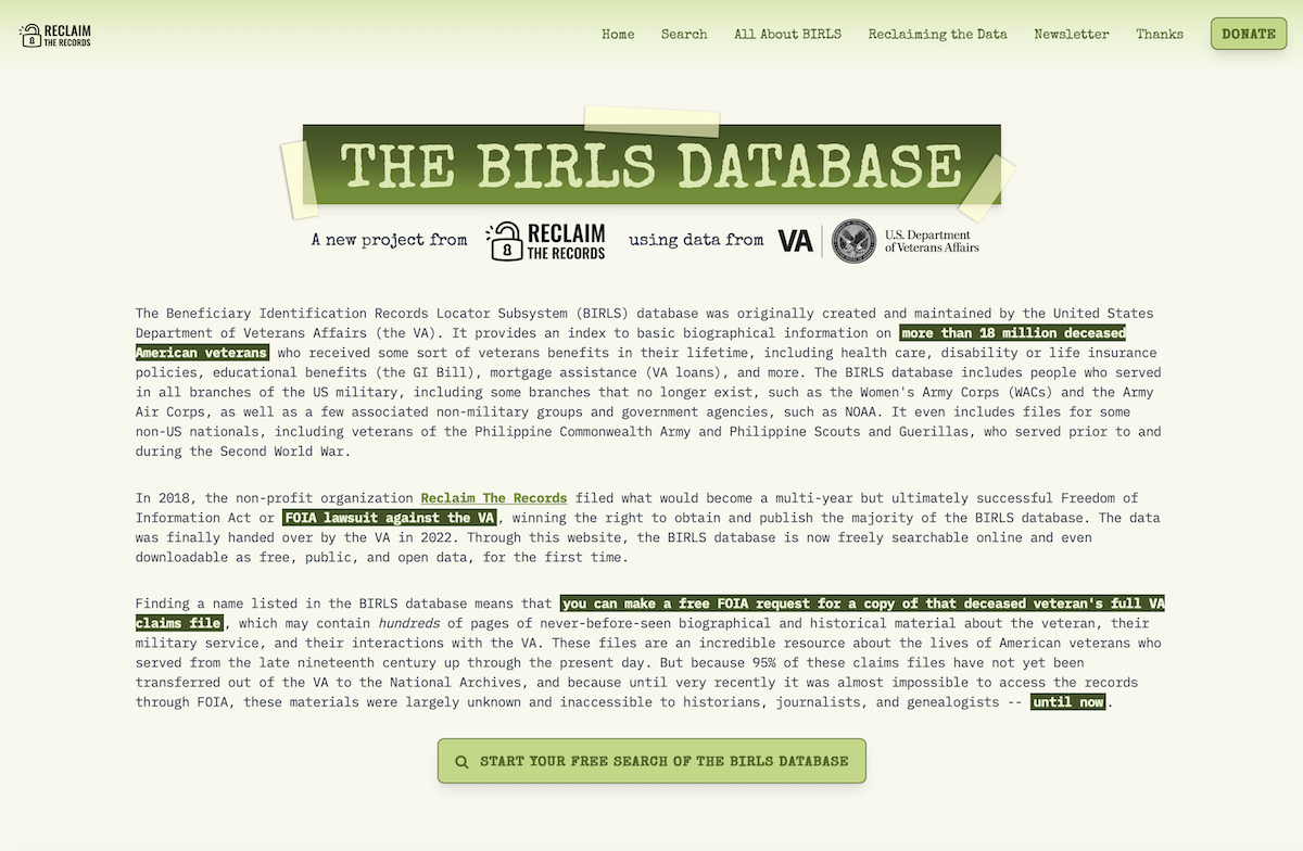 Show HN: New search engine and free-FOIA-by-fax-via-web for US veteran records